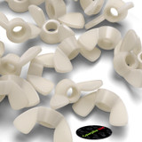 20x Natural Nylon Plastic Butterfly Wing Nuts M10, Thumb Nuts