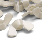 20x Natural Nylon Plastic Butterfly Wing Nuts M12, Thumb Nuts