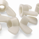 20x Natural Nylon Plastic Butterfly Wing Nuts M12, Thumb Nuts