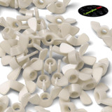 20x dadi a farfalla M12 in nylon naturale, a serraggio manuale