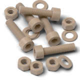 5x viti/bulloni TCEI in PEEK naturale M5 x 20 mm, dadi & rondelle