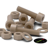 5x Natural PEEK Socket Head Screws & Bolts M5 x 20 mm, Nuts & Washers
