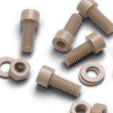 5x Natural PEEK Socket Head Screws & Bolts M8 x 20 mm, Nuts & Washers