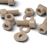 5x Natural PEEK Socket Head Screws & Bolts M8 x 20 mm, Nuts & Washers