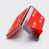 4x Angled L Brackets, 2.5 mm Clear Acrylic, Self-Adhesive, No Glue