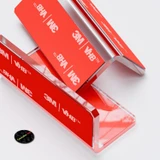 4x staffe a L, acrilico trasparente 2,5 mm, adesive, senza colla