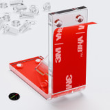 4x V4 5 mm Reinforced Brackets, Clear Acrylic + 40x M5 Bolts, Self-Adhesive