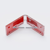 4x V4 5 mm Reinforced Brackets, Clear Acrylic + 40x M5 Bolts, Self-Adhesive