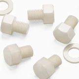 10x Natural Nylon Hex Head Screws & Bolts M16 x 20 mm, Nuts & Washers