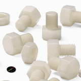 10x Natural Nylon Hex Head Screws & Bolts M16 x 20 mm, Nuts & Washers