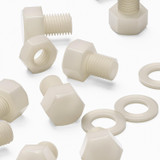 10x bulloni esagonali naturali in nylon PA66 M16 x 20 mm, dadi e rondelle