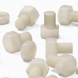 10x bulloni esagonali naturali in nylon PA66 M16 x 20 mm, dadi e rondelle