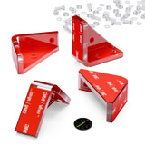 4x V3 staffe angolari, acrilico trasparente 5 mm + 20 bulloni M5, adesive