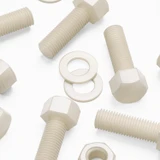 5x Natural Nylon Hex Head Plastic Screws & Bolts M20 x 60 mm, Nuts & Washers
