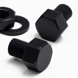 10x Black Nylon Hex Head Plastic Screws & Bolts M16 x 20 mm, Nuts & Washers