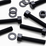 5x Black Nylon Hex Head Plastic Screws & Bolts M20 x 100 mm, Nuts & Washers
