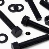 5x Black Nylon Hex Head Plastic Screws & Bolts M20 x 100 mm, Nuts & Washers