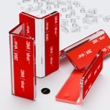 4x Angled L Brackets, 2.5 mm Clear Acrylic + 20x M5 Bolts, Self-Adhesive