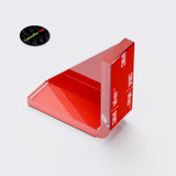 4x V3 5 mm Corner Brackets, Clear Acrylic, Self-Adhesive, No Glue