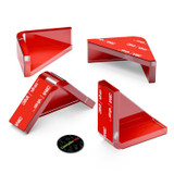 4x V3 5 mm Corner Brackets, Clear Acrylic, Self-Adhesive, No Glue