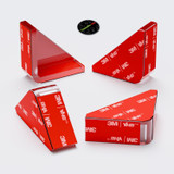 4x V3 5 mm Corner Brackets, Clear Acrylic, Self-Adhesive, No Glue