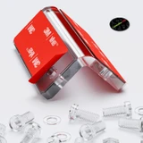 4x V2 5 mm Angled L Brackets, Clear Acrylic + 20x M5 Bolts, Self-Adhesive