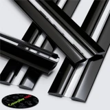 3x Black 300 mm Acrylic / Polycarbonate Low Profile Flexible Living Hinges