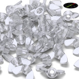 50x Clear Acrylic Plastic Butterfly Wing Nuts M5, Thumb Nuts