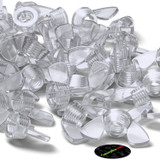 50x Clear Acrylic Plastic Butterfly Wing Nuts M5, Thumb Nuts
