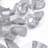 50x Clear Acrylic Plastic Butterfly Wing Nuts M4, Thumb Nuts