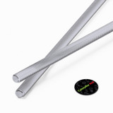 2x Clear Acrylic M10 x 500 mm Threaded Rods, Plastic Studding + 4 Nuts