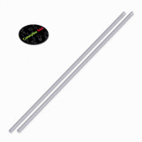 2x Clear Acrylic M8 x 500 mm Threaded Rods, Plastic Studding + 4 Nuts