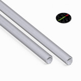 2x Clear Acrylic M8 x 500 mm Threaded Rods, Plastic Studding + 4 Nuts