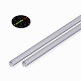 2x Clear Acrylic M8 x 500 mm Threaded Rods, Plastic Studding + 4 Nuts
