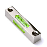 Fiala in vetro per livella con corpo inox, 75 mm x 15 mm