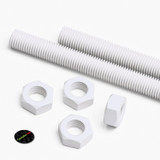 2x barre filettate in PTFE bianco M16 x 1000 mm + 4 dadi