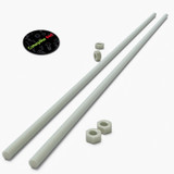 2x barre filettate in nylon PA66+GF naturale M8 x 1000 mm + 4 dadi