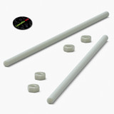 2x Natural Nylon PA66+GF M6 x 1000 mm Threaded Rods, Studding + 4 Nuts