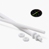 2x White PTFE M3 x 500 mm Threaded Rods, Plastic Studding + 4 Nuts