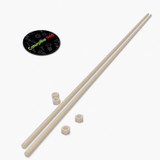 2x Natural Nylon PA66 M5 x 1000 mm Threaded Rods, Plastic Studding + 4 Nuts