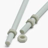 2x Natural Nylon PA66+GF M16 x 500 mm Threaded Rods, Studding + 4 Nuts