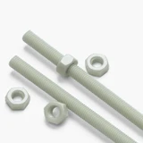 2x barre filettate in nylon PA66+GF naturale M10 x 1000 mm + 4 dadi