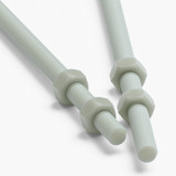 2x Natural Nylon PA66+GF M10 x 200 mm Threaded Rods, Studding + 4 Nuts