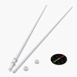 2x White PTFE M5 x 1000 mm Threaded Rods, Plastic Studding + 4 Nuts