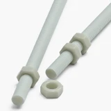 2x barre filettate in nylon PA66+GF naturale M16 x 1000 mm + 4 dadi