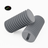 50x Grey PVC Plastic M8 x 16 mm Slotted Grub Screws, Set Screws