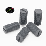 50x Grey PVC Plastic M8 x 16 mm Slotted Grub Screws, Set Screws
