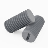 50x Grey PVC Plastic M8 x 16 mm Slotted Grub Screws, Set Screws