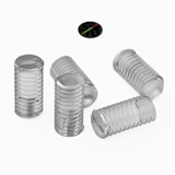 50x viti senza testa con intaglio in policarbonato trasparente M3 x 6 mm