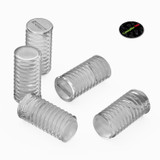 50x viti senza testa con intaglio in policarbonato trasparente M3 x 6 mm